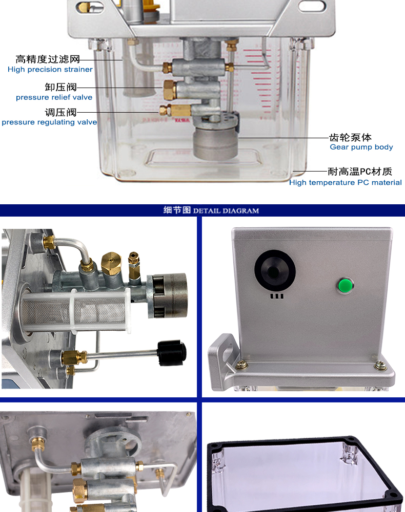 米朗MR-2202（2L）稀油電動(dòng)潤滑油泵（PLC型）及產(chǎn)品尺寸圖