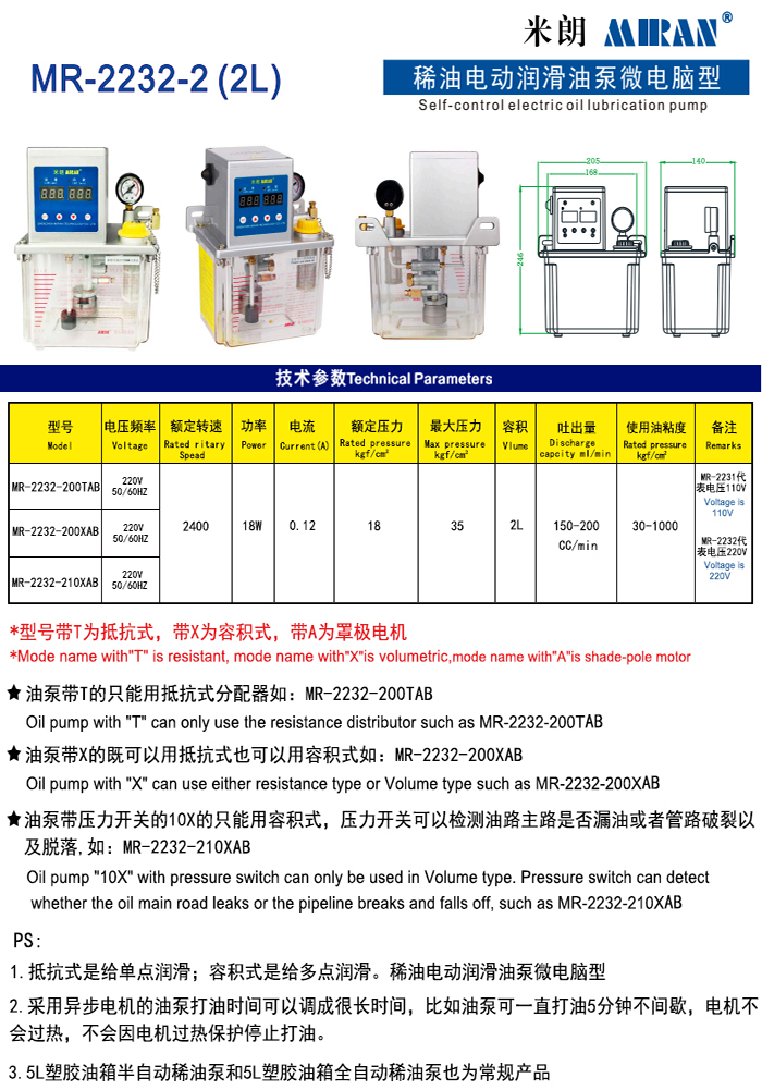 米朗MR-2232 (2L)微電腦型稀油電動(dòng)潤滑油泵產(chǎn)品及尺寸圖 米朗MR-2232 (2L)微電腦型稀油電動(dòng)潤滑油泵產(chǎn)品及尺寸圖